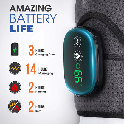 Electric Heating Shoulder Brace LED Display Vibration Shoulder Massage Support Belt Strap for Joint Brace Care Muscle Relaxation